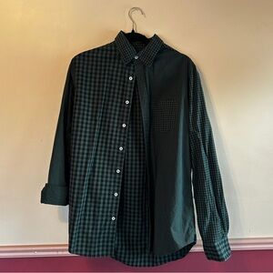 American Eagle Outfitters Dark Green Plaid Shirt